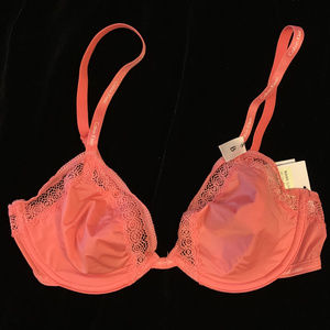 NEW Calvin Klein Bare underwire Bra coral pink 36B